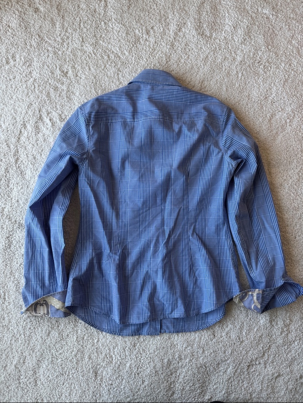 J. McLaughlin Blue Gingham Button Down Shirt - Picture 7 of 7